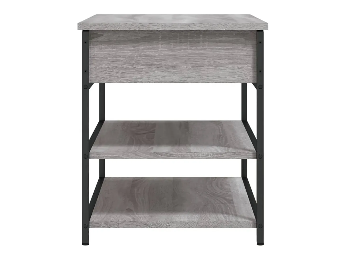 Banco zapatero Sonoma gris 70x42,5x50 cm madera de ingeniería