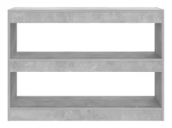 Basma Estantería/divisor de espacios gris hormigón 100x30x72 cm
