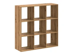 Biblioteca de madera de ingeniería roble artesano 102x32x102 cm ES551193