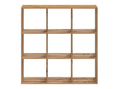Biblioteca de madera de ingeniería roble artesano 102x32x102 cm ES551193