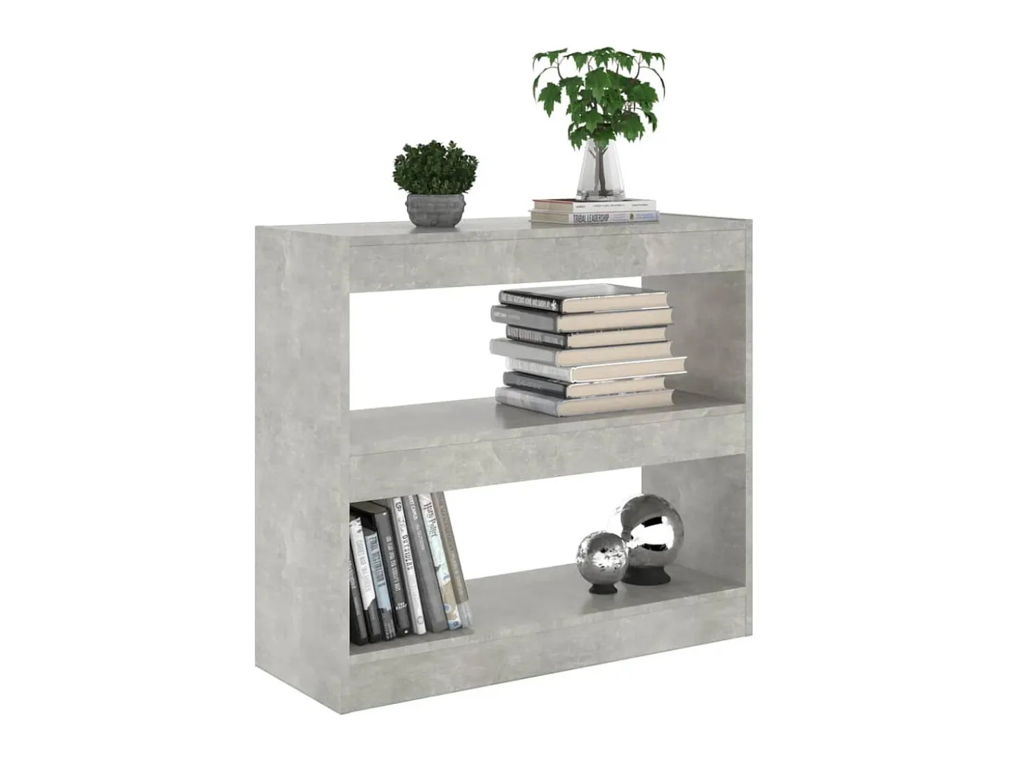 Biblioteca Estantería - divisor de espacios gris hormigón 80x30x72 cm ES97297