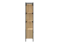 Biblioteca Estantería con puerta madera roble Sonoma 44,5x30x154,5 cm ES68457