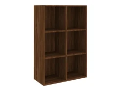 Biblioteca Estantería contrachapada roble ahumado 66x30x98 cm ES62005