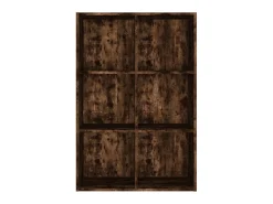 Biblioteca Estantería contrachapada roble ahumado 66x30x98 cm ES62005