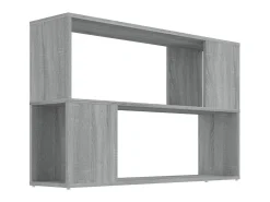 Biblioteca Estantería de madera contrachapada gris Sonoma 100x24x63 cm ES98503