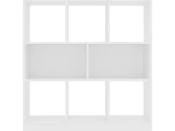 Biblioteca Estantería librería madera contrachapada blanco 97,5x29,5x100cm ES25773