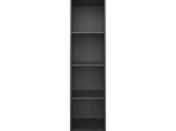 Biblioteca Estantería libros contrachapada negro 36x30x143 cm ES78244