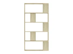 Biblioteca Estantería madera contrachapada color roble Sonoma 80x24x159 cm ES63809