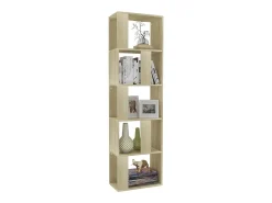 Biblioteca Estantería madera contrachapada color roble Sonoma 45x24x159 cm ES85462