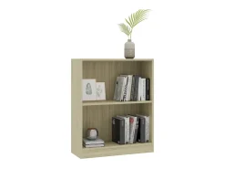 Biblioteca Estantería madera de ingeniería roble Sonoma 60x24x76 cm ES50397