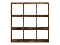 Biblioteca madera de ingeniería roble ahumado 102x32x102 cm ES241175