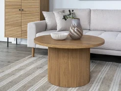 BOAVISTA ronde salontafel Ø80 cm-Color ribete verde crudo