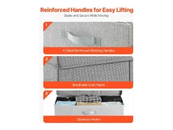 Bolsas de Almacenamiento SucceBuy para debajo de la Cama 2 Piezas de 48 L, Organizador de Zapatos para debajo de la Cama de 80,5x40,5x15,5 cm
