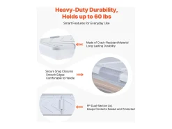 Bolsas de Almacenamiento SucceBuy para debajo de la Cama con Ruedas, Organizador de Zapatos para debajo de la Cama de 101x51x15 cm, Caja de Almacenamiento con Tapa