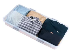 Bolsas de Almacenamiento SucceBuy para debajo de la Cama con Ruedas, Organizador de Zapatos para debajo de la Cama 80,5x39,6x17,5 cm, Caja de Almacenamiento