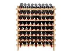 Botellero de Bambú SucceBuy de 8 Niveles para 72 Botellas, Apilable y Modular.