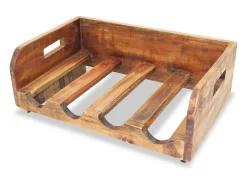 Botelleros para 16 botellas 4 uds madera maciza reciclada ES182196