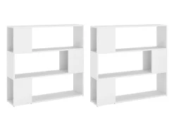 Branchville Estantería divisor de espacios blanco 100x24x188 cm