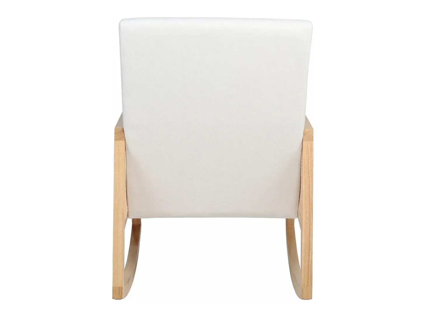 Butaca mecedora de 98x82x65 cm de estilo boho con estructura de madera y ratán Sofia