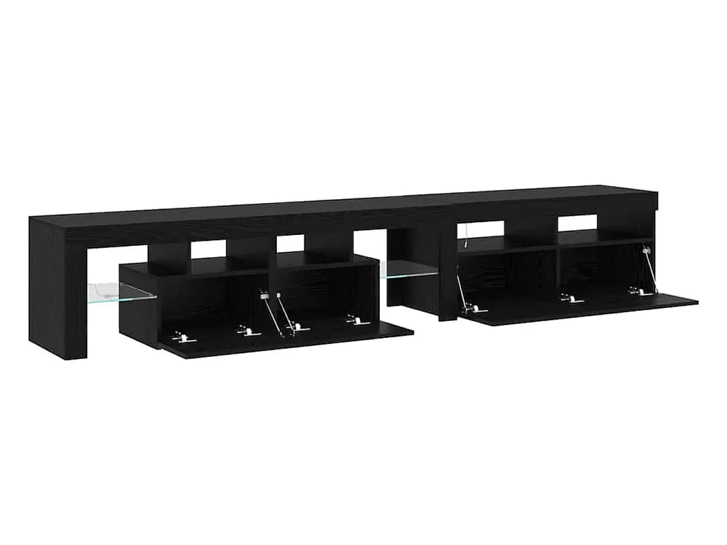 Cabinetes de Televisión 2 pcs Roble negro 290 x 36.5 x 40 cm