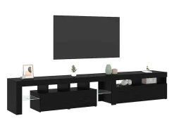 Cabinetes de Televisión 2 pcs Roble negro 290 x 36.5 x 40 cm