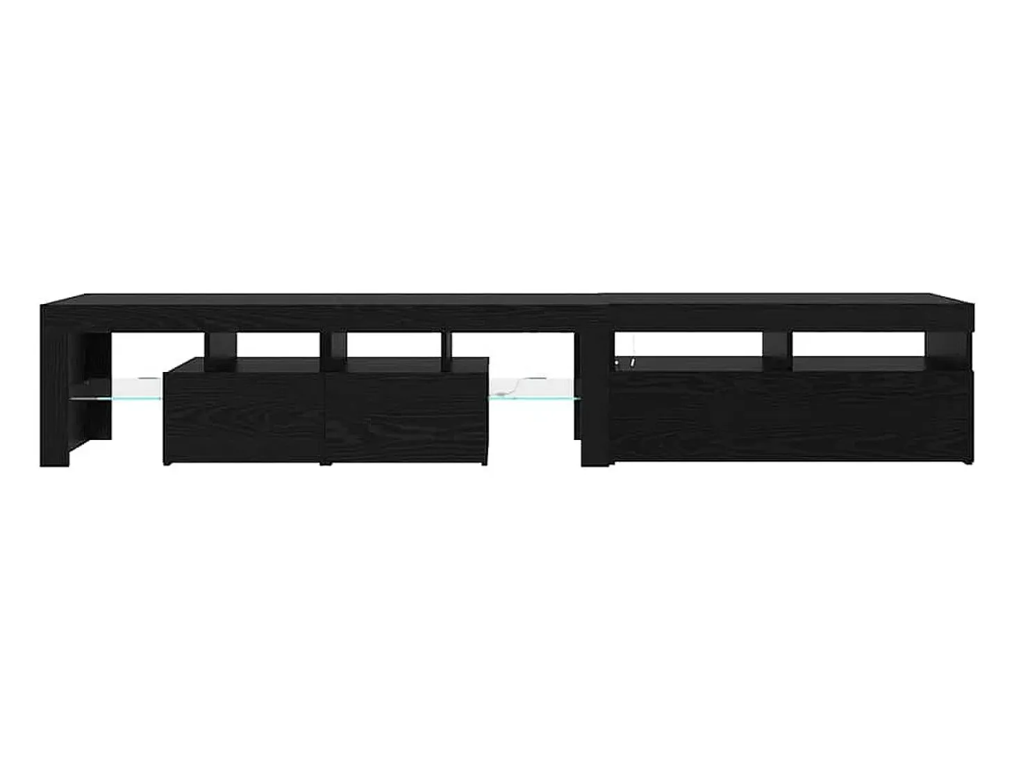 Cabinetes de Televisión 2 pcs Roble negro 290 x 36.5 x 40 cm