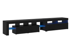 Cabinetes de Televisión 2 pcs Roble negro 290 x 36.5 x 40 cm