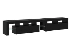 Cabinetes de Televisión 2 pcs Roble negro 290 x 36.5 x 40 cm