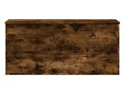 Caja de almacenaje madera ingeniería roble ahumado 100x42x46 cm ES242426