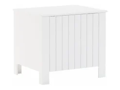 Caja de almacenaje y tapa RANA madera maciza blanca 60x49x54 cm