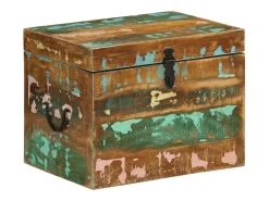 Caja de almacenamiento madera maciza reciclada ES106481