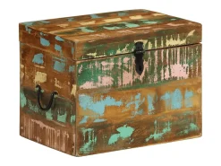 Caja de almacenamiento madera maciza reciclada ES106481