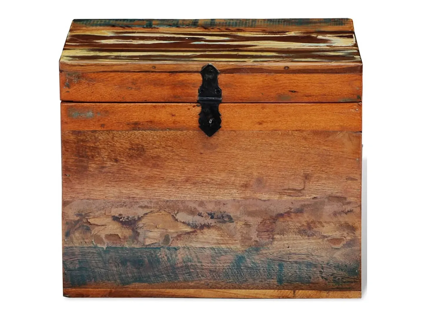 Caja de almacenamiento madera maciza reciclada