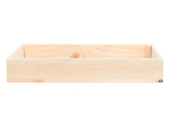 Caja de madera maciza en tono natural de 49x30,5x7,5cm - BOX - DECOWOOD