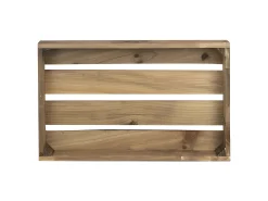 Caja de madera maciza en tono roble oscuro de 49x30,5x7,5cm - BOX - DECOWOOD