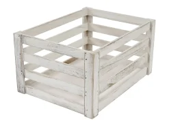 Caja de madera MCW-C56 (juego de 3), blanco, desgastado