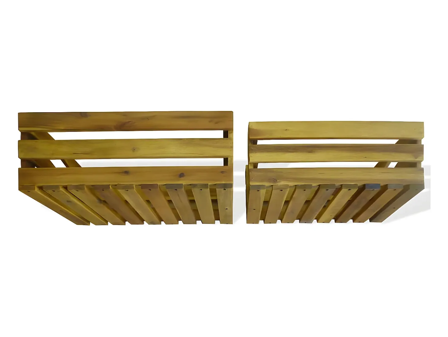 Caja de manzanas de jardín para plantar de madera de acacia