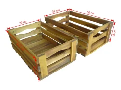 Caja de manzanas de jardín para plantar de madera de acacia