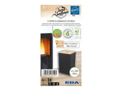 Caja de pellets de piedra para 20 kg de pellets Jura Montania - 29,5 x 29,5 x 50,6 cm - EDA