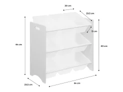 Caja infantil para juguetes blanco