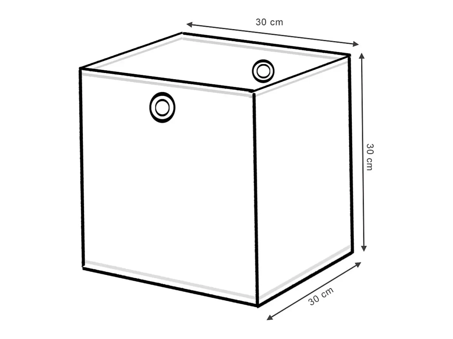 Caja plegable blanco/oro 30x30x30