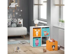 Caja plegable naranja/azul 30x30x30