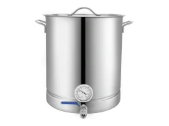 Caldera de Elaboración de Cerveza SucceBuy de Acero Inoxidable 60.6L, Fondo Triple, Olla de Elaboración de Cerveza, Suministros de Elaboración de Cerveza Casera