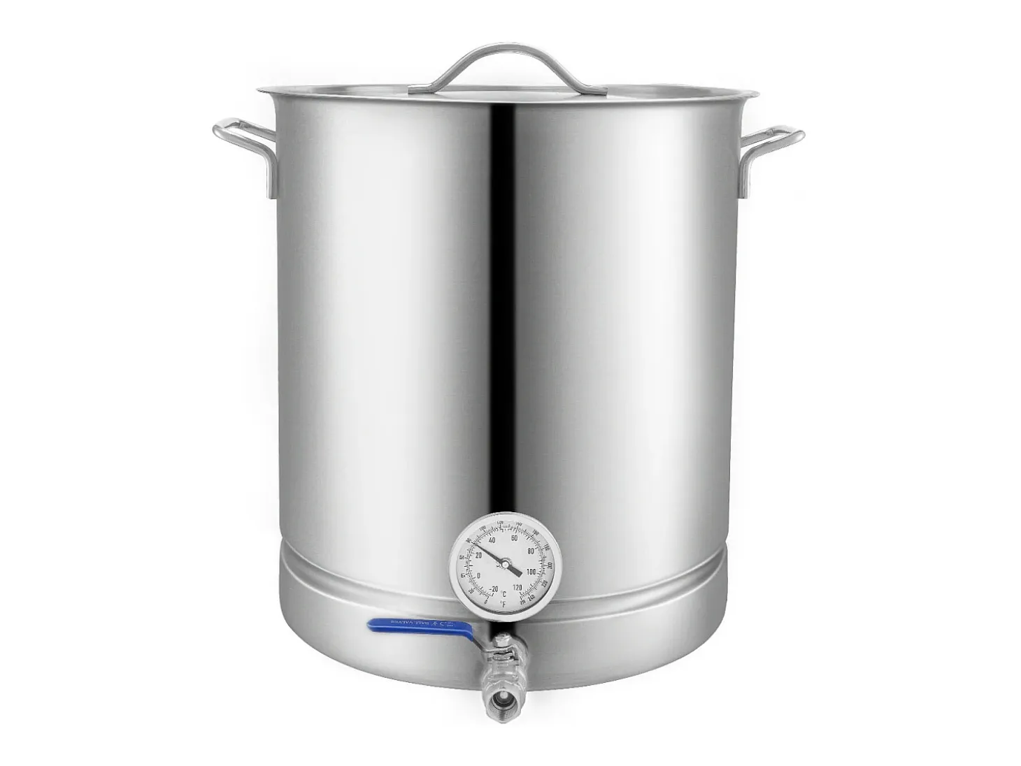 Caldera de Elaboración de Cerveza SucceBuy de Acero Inoxidable 60.6L, Fondo Triple, Olla de Elaboración de Cerveza, Suministros de Elaboración de Cerveza Casera