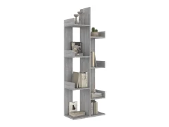 Candler Estantería madera contrachapada gris Sonoma 48x25,5x140 cm