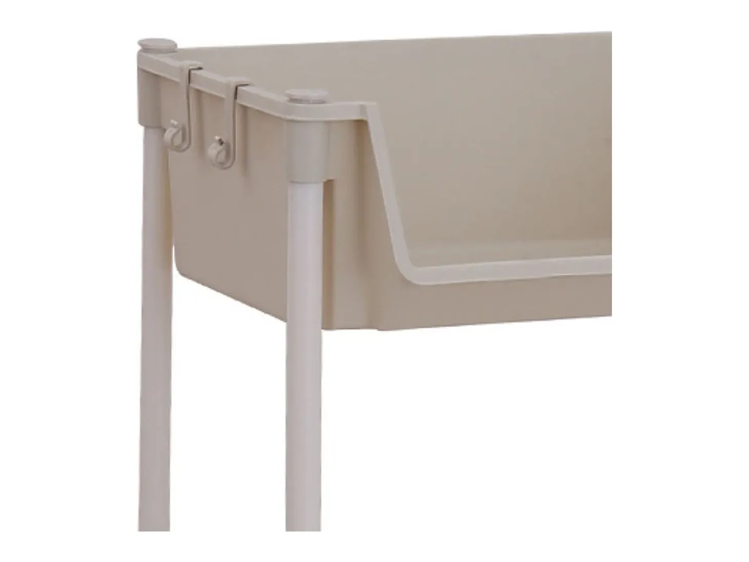 Carrito auxiliar 4 niveles con ruedas blanco 104x35x26,5 cm
