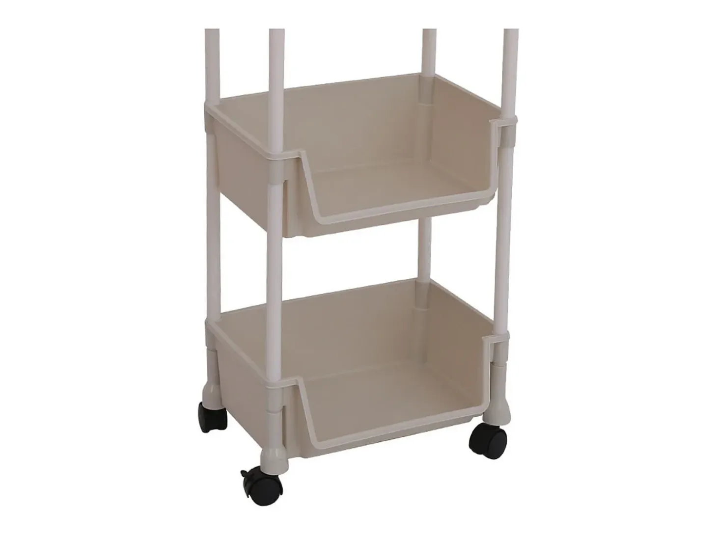 Carrito auxiliar 4 niveles con ruedas blanco 104x35x26,5 cm