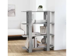 Celin Estantería/divisor de espacios gris Sonoma 100x30x123,5 cm