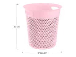 Cesta Mediana Redonda 12 Litros Rosa 7house