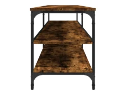 Chiloquin Mueble de TV metal y contrachapada roble ahumado 200x30x50cm